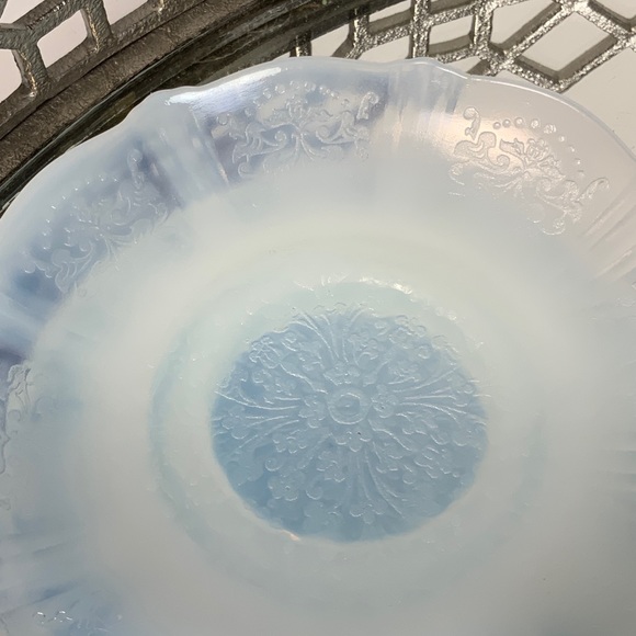 MacBeth Evans American Sweetheart Monax 6 Saucers Front Center Design 5 5/8" #A6 - Picture 8 of 8